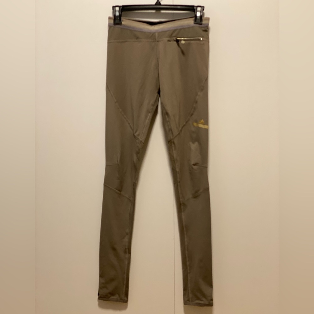 Adidas by Stella McCartney athletic leggings, tan, size M